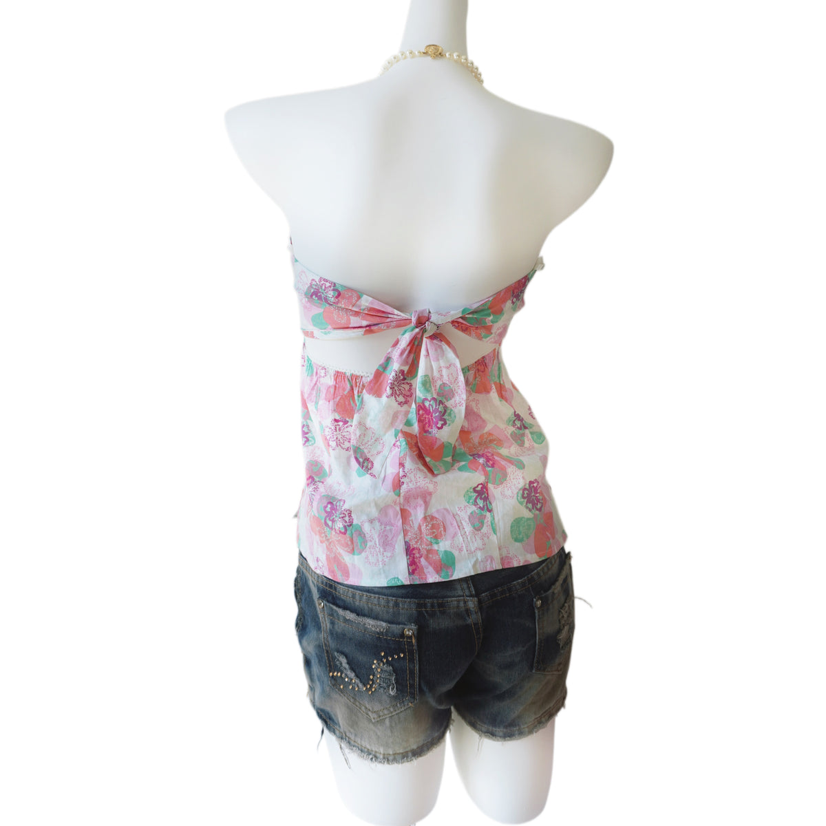 Bstar brand gyaru aesthetic flora tube top - Mysoullastforever