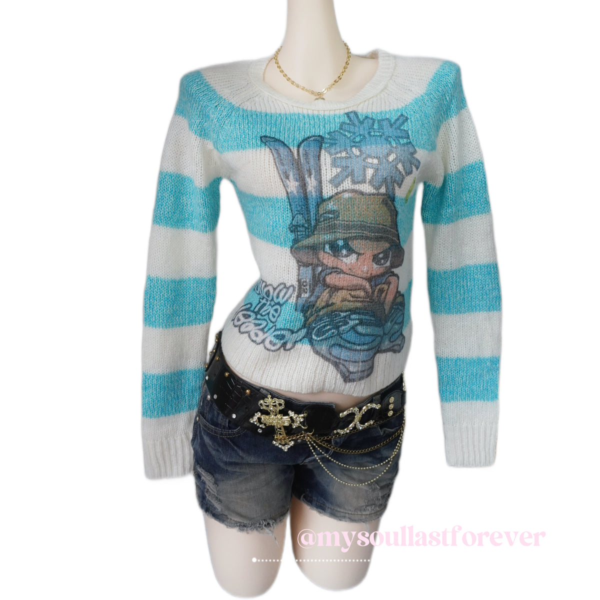 Texevasion independent designer brand knit striped sweater - Mysoullastforever