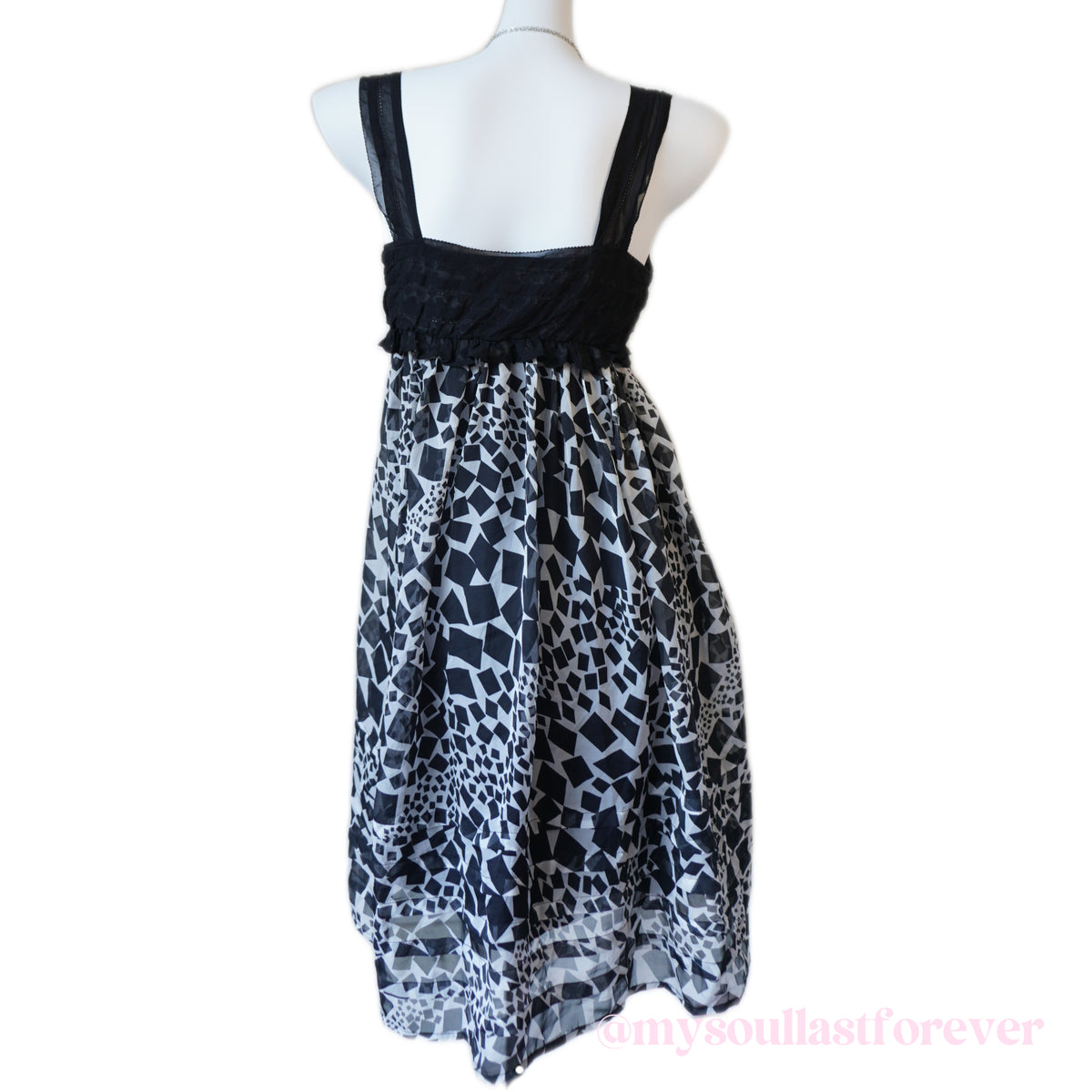 Vintage geometry print gyaru aesthetic babydoll camo dress - Mysoullastforever