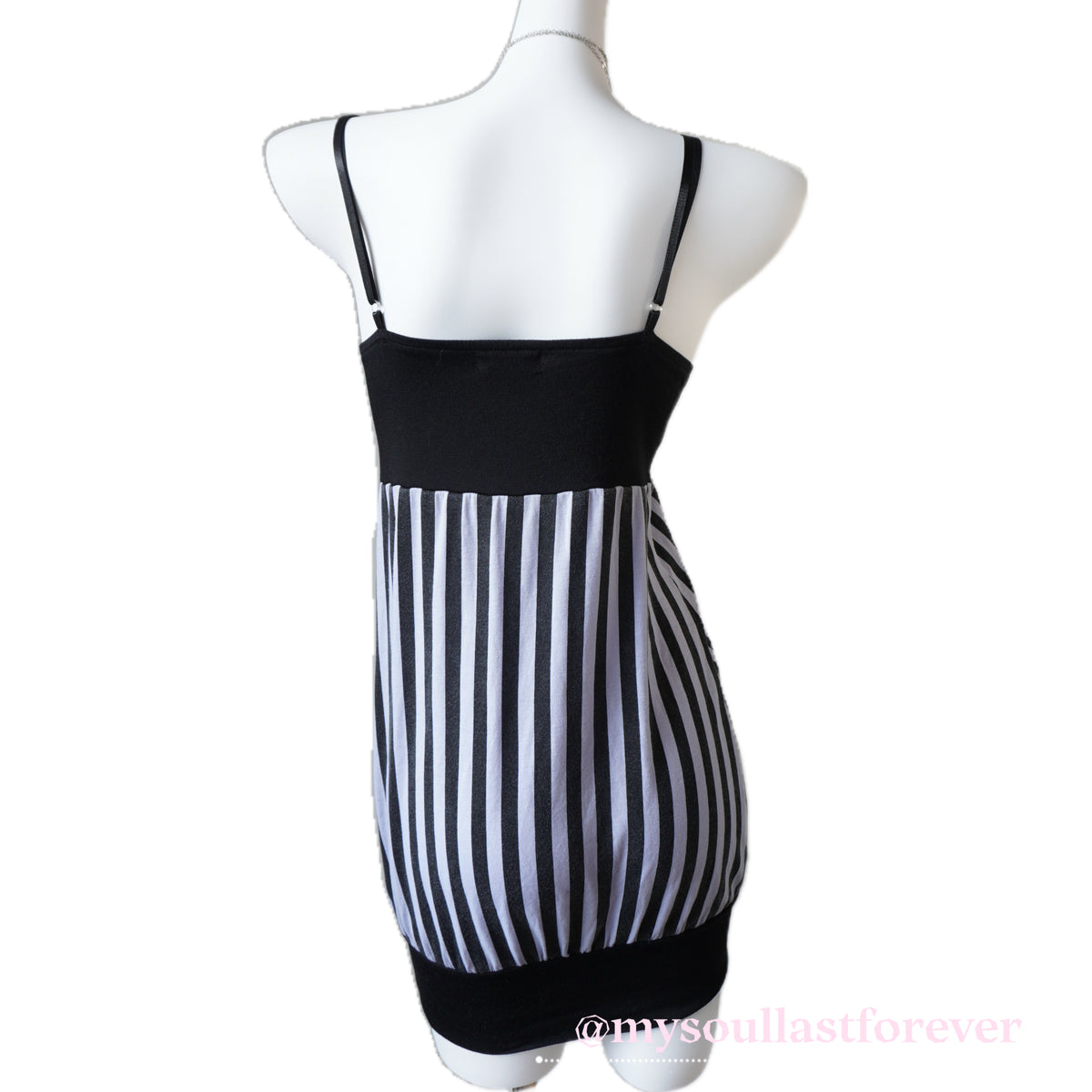 Vintage L.O.L gyaru aesthetic ruffle striped babydoll dress - Mysoullastforever