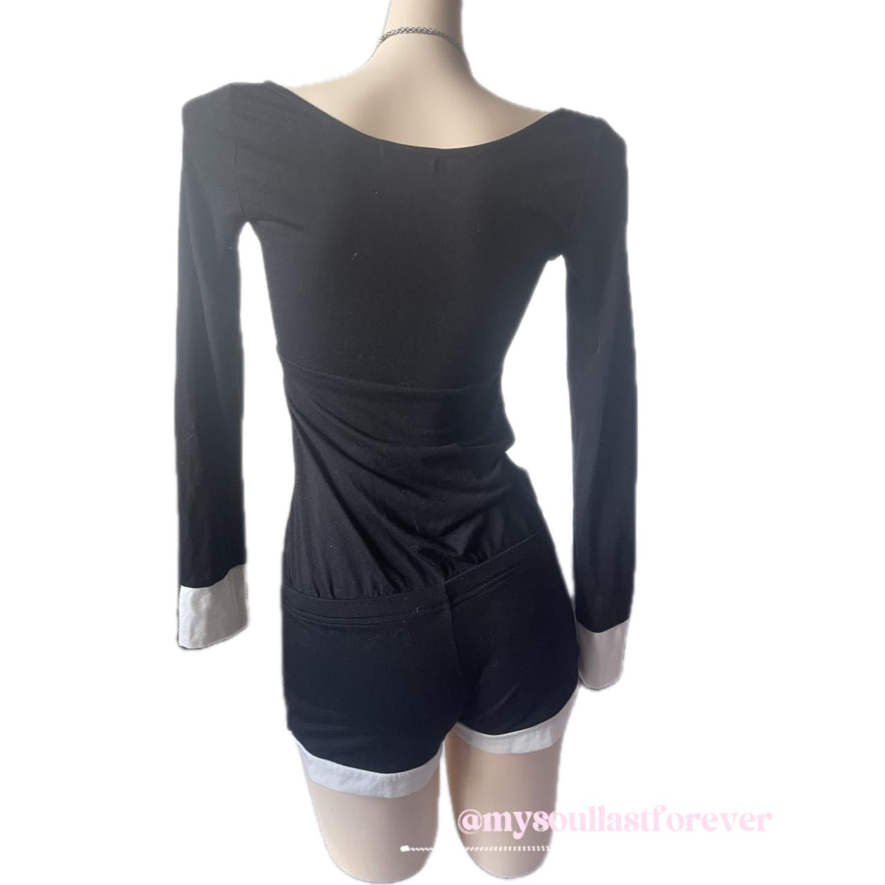 Vintage Skinny Lip gyaru aesthetic very rare playsuit with deco rhinestone buckle detail - Mysoullastforever