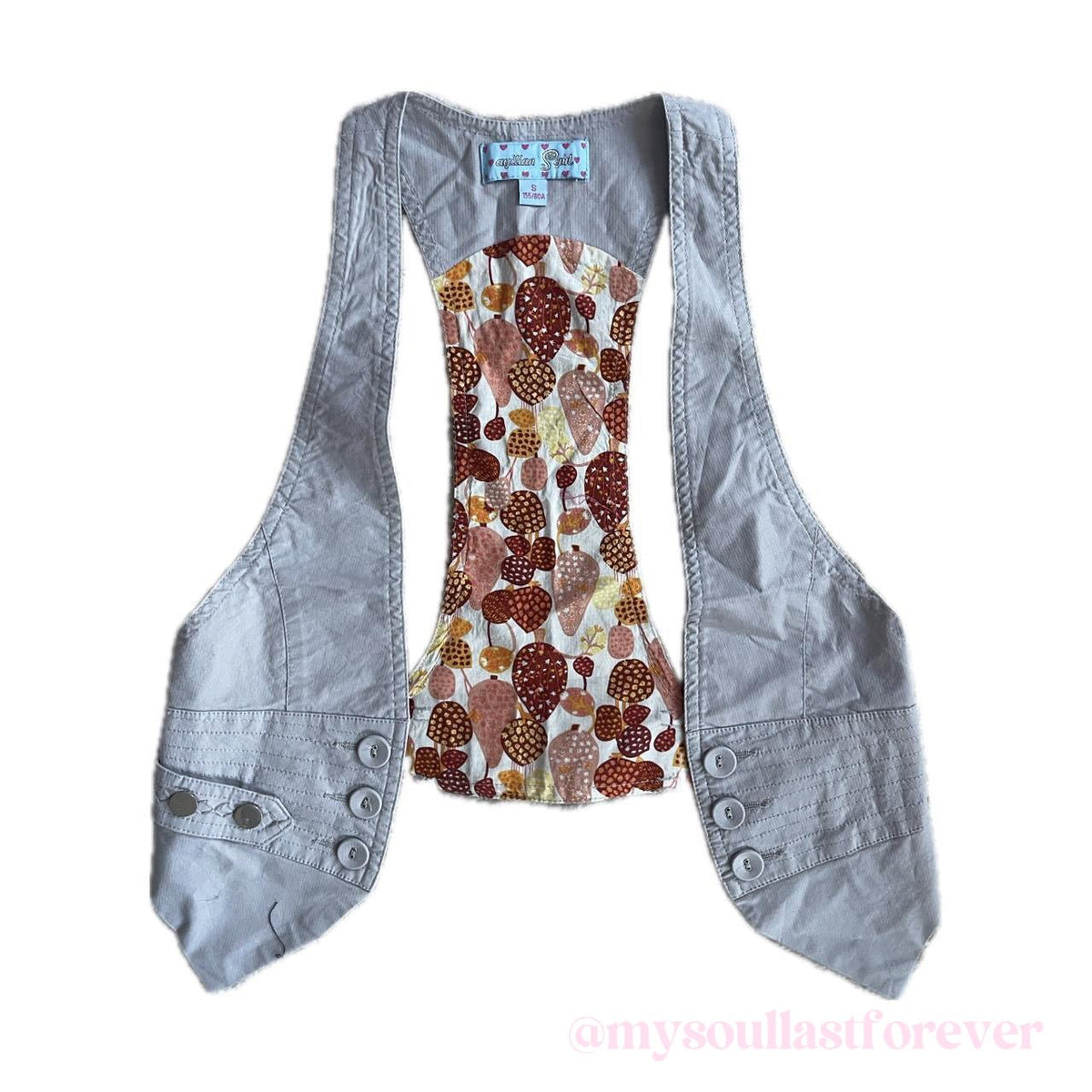 Vintage Ayilian Sgirl brand archive aesthetic heart clasp vest - Mysoullastforever