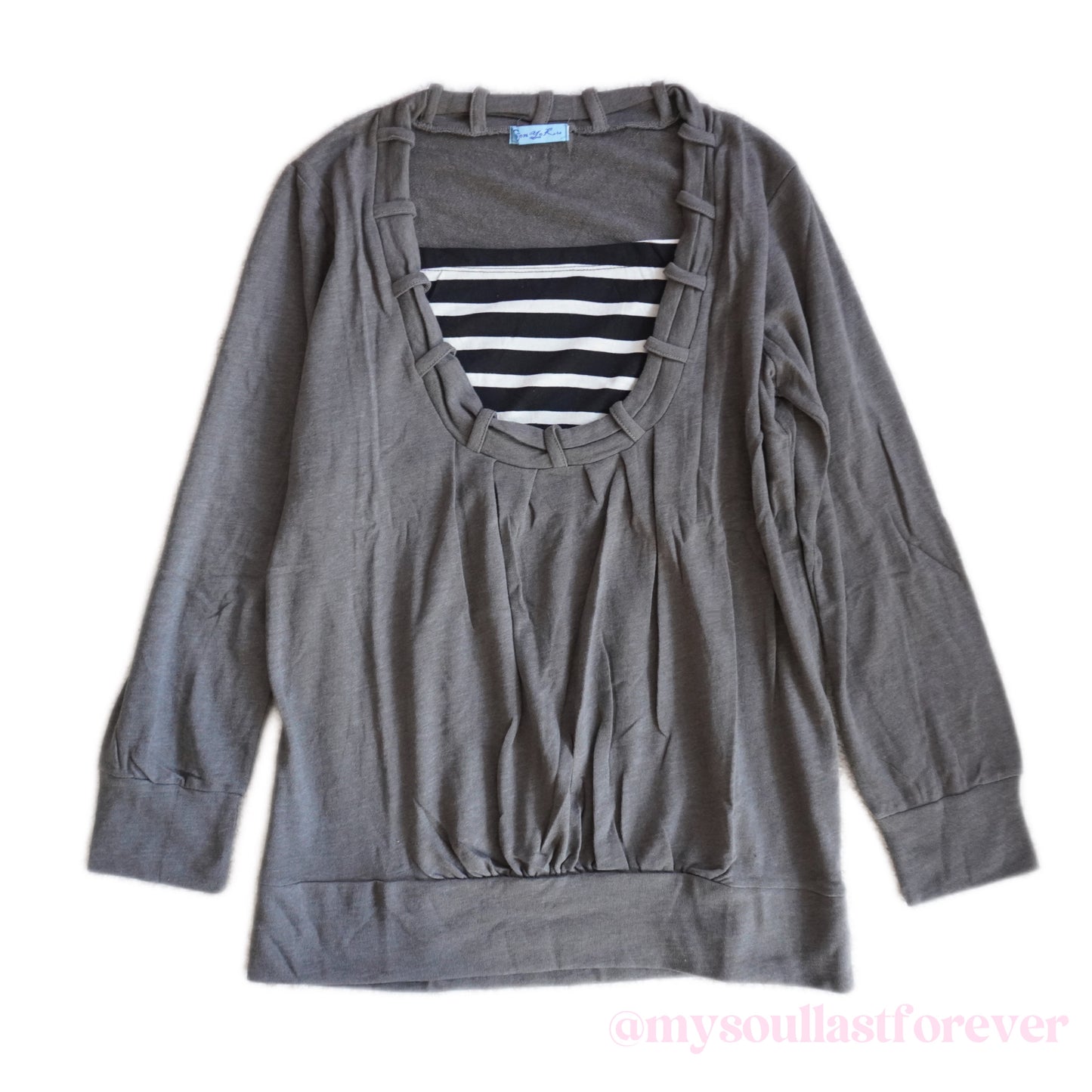 Vintage Chenyeku archive aesthetic ruffle stripe dress - Mysoullastforever