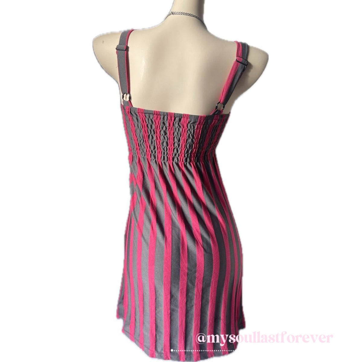 Vintage ANAP agejo gyaru striped babydoll dress with bow detail - Mysoullastforever
