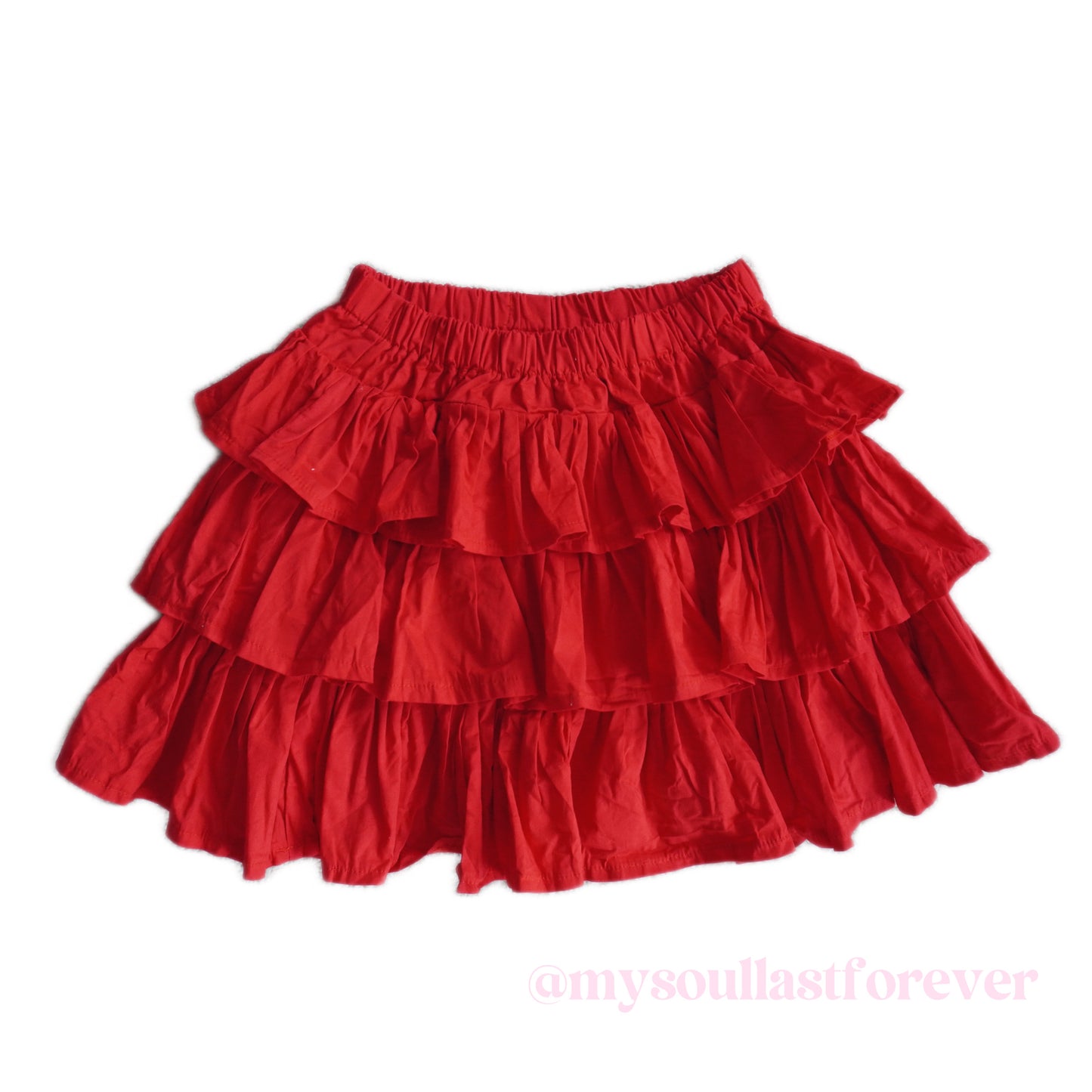 Independent brand Evil Tooth NANA vibe red ruffled long sleeve blouse and skirt set - Mysoullastforever