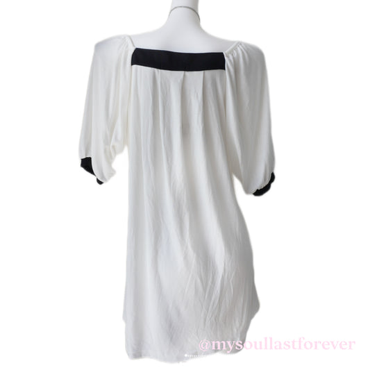 Fricky Rave milkmaid core bow puff sleeve dress - Mysoullastforever