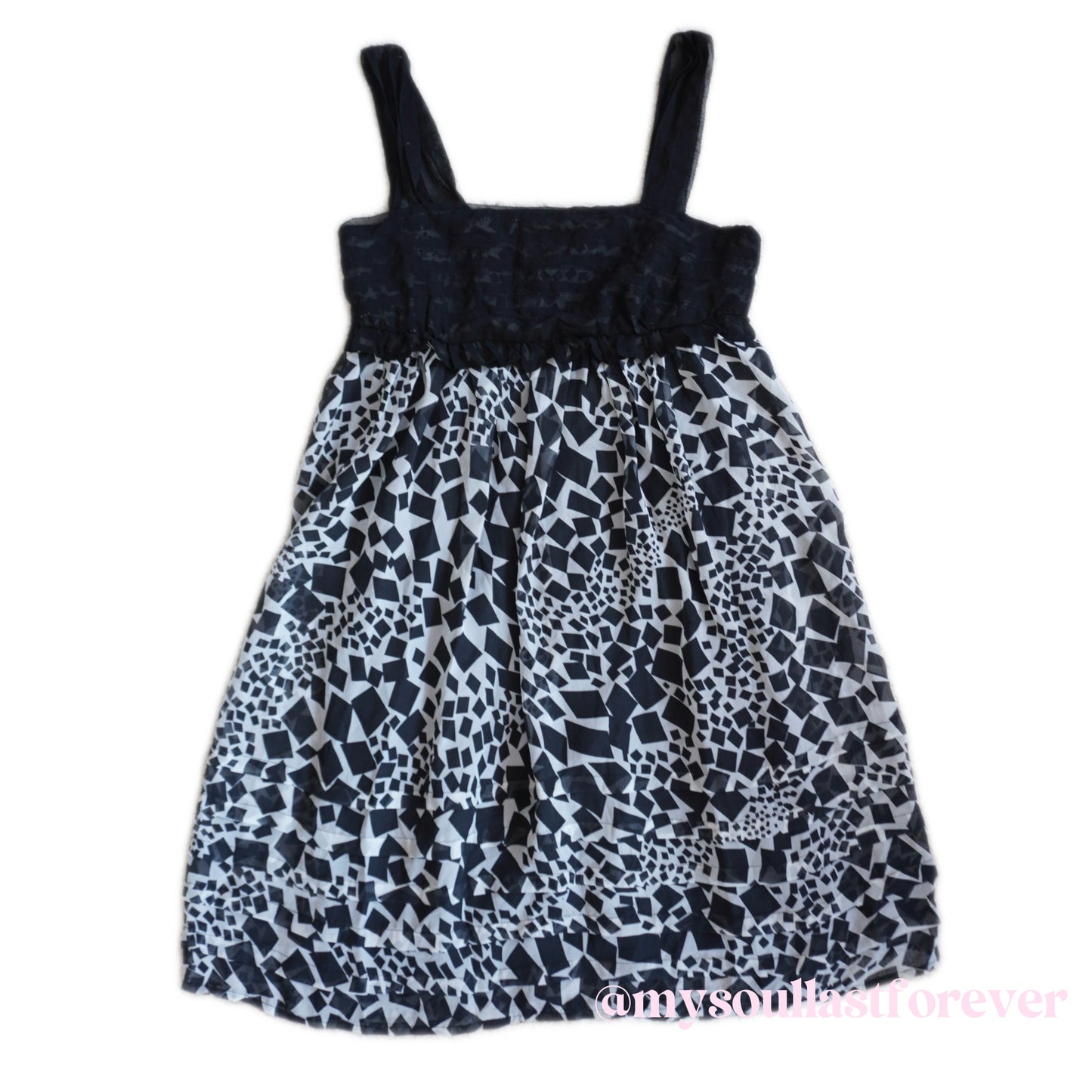 Vintage geometry print gyaru aesthetic babydoll camo dress - Mysoullastforever