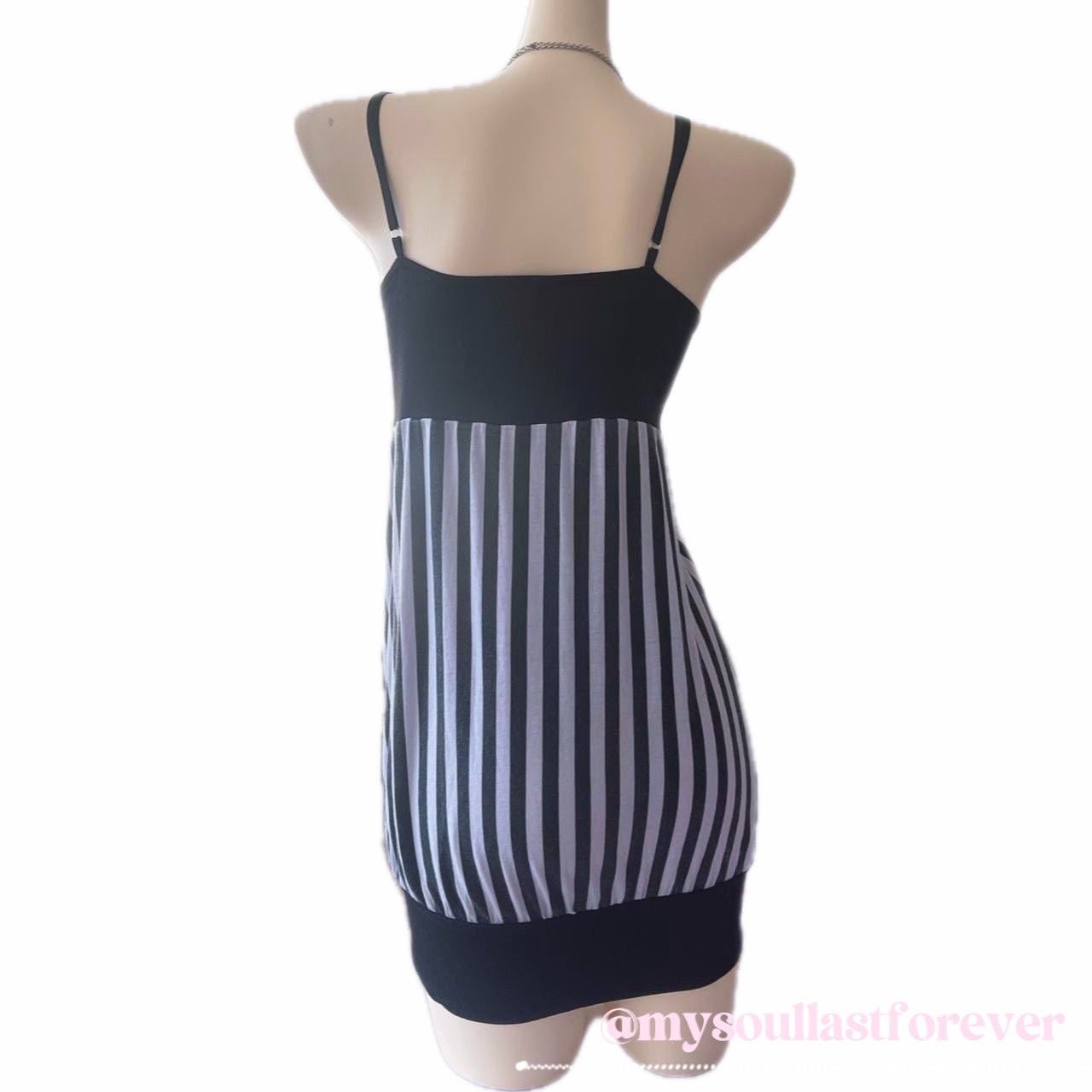 Vintage L.O.L gyaru aesthetic ruffle striped babydoll dress - Mysoullastforever