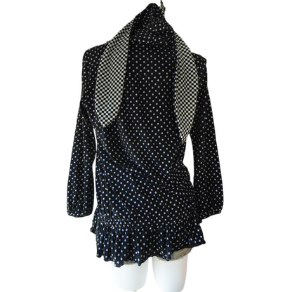 Algonquins 2000s aesthetic polka dot bunny ears hoodie dress - Mysoullastforever
