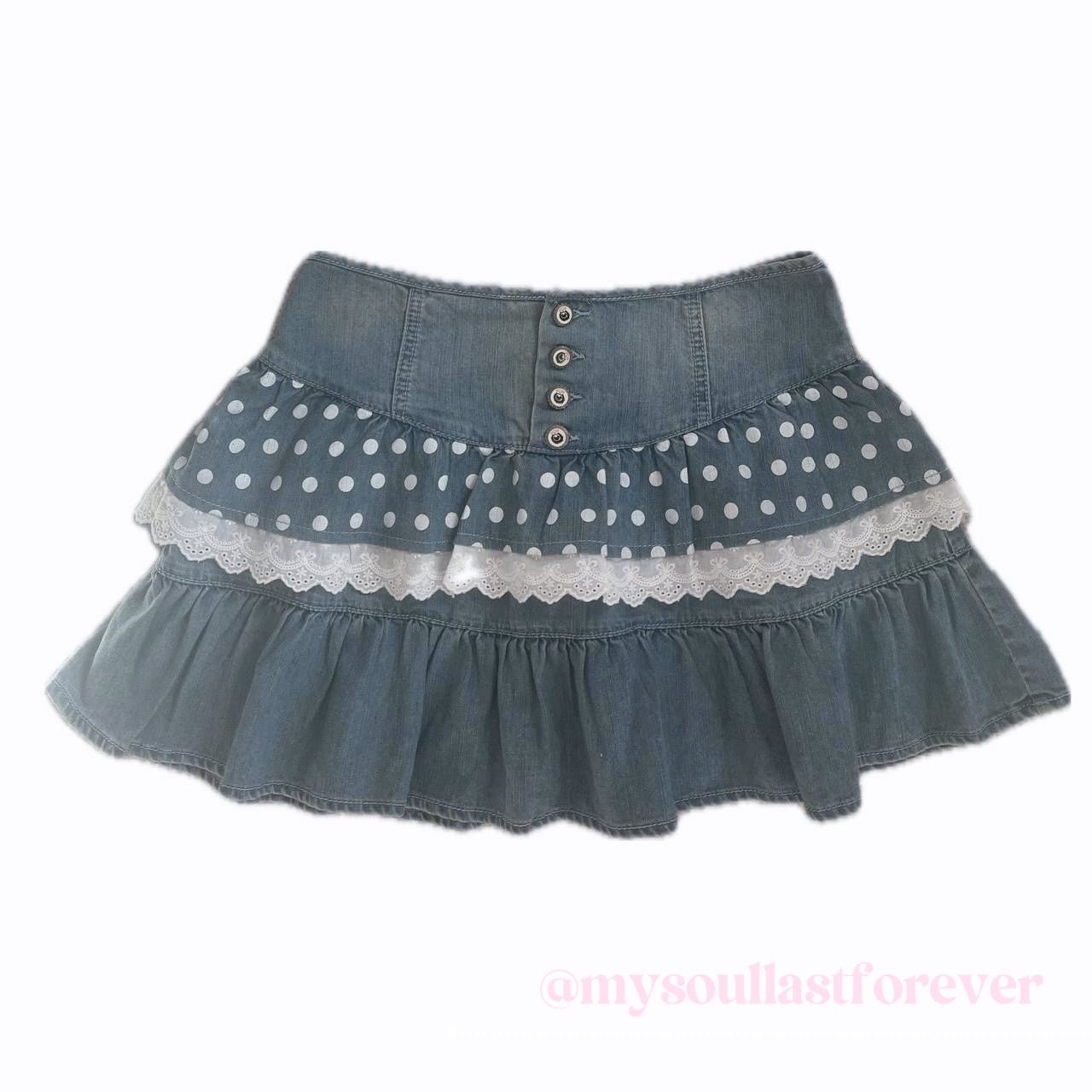 Vintage Ayilian very rare shouju polka dot ruffle tutu mini skirt - Mysoullastforever
