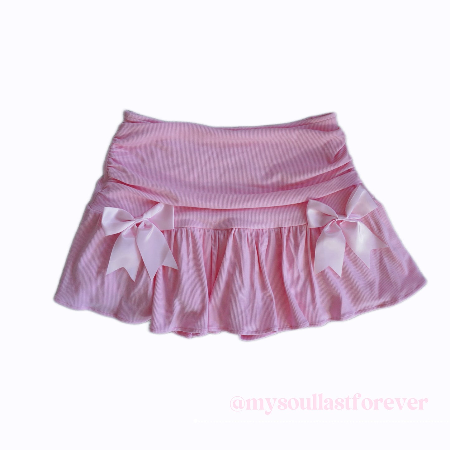 ArtByTastybabe independent designer brand Y2K shouju bow frill mini skirt - Mysoullastforever
