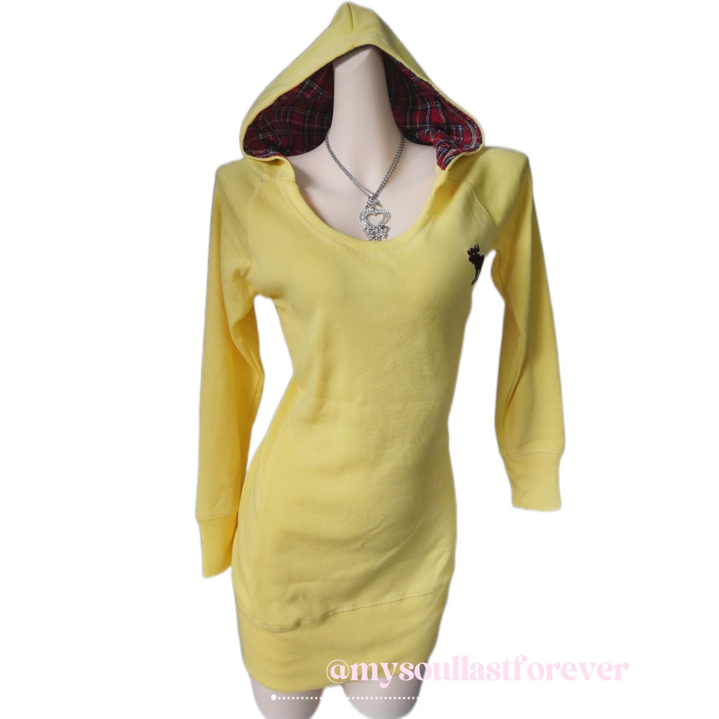 Vintage Abercrombie & Fitch brand 2000s knit hoodie dress - Mysoullastforever