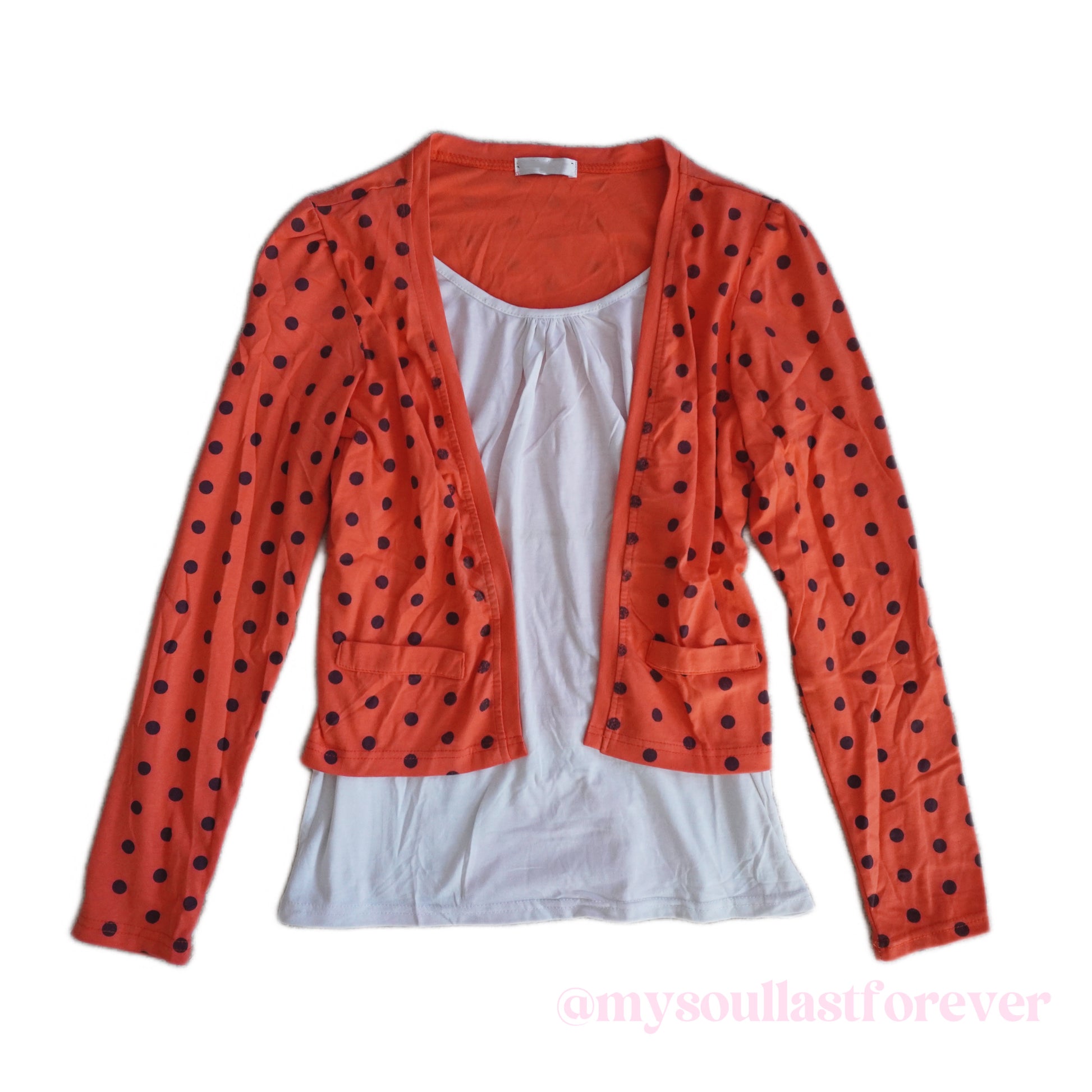 Vintage 2000s very rare watermelon polka dot long sleeve top - Mysoullastforever