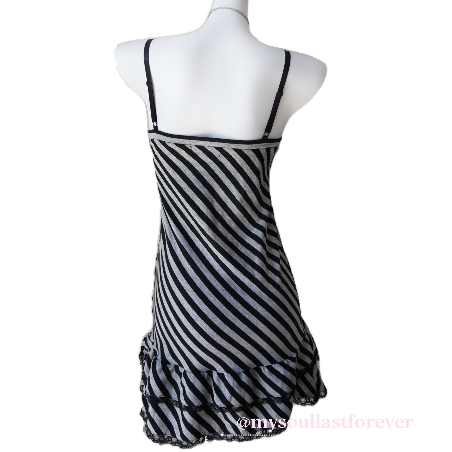 Vintage Cecil Mcbee stripe ruffled cami dress - Mysoullastforever