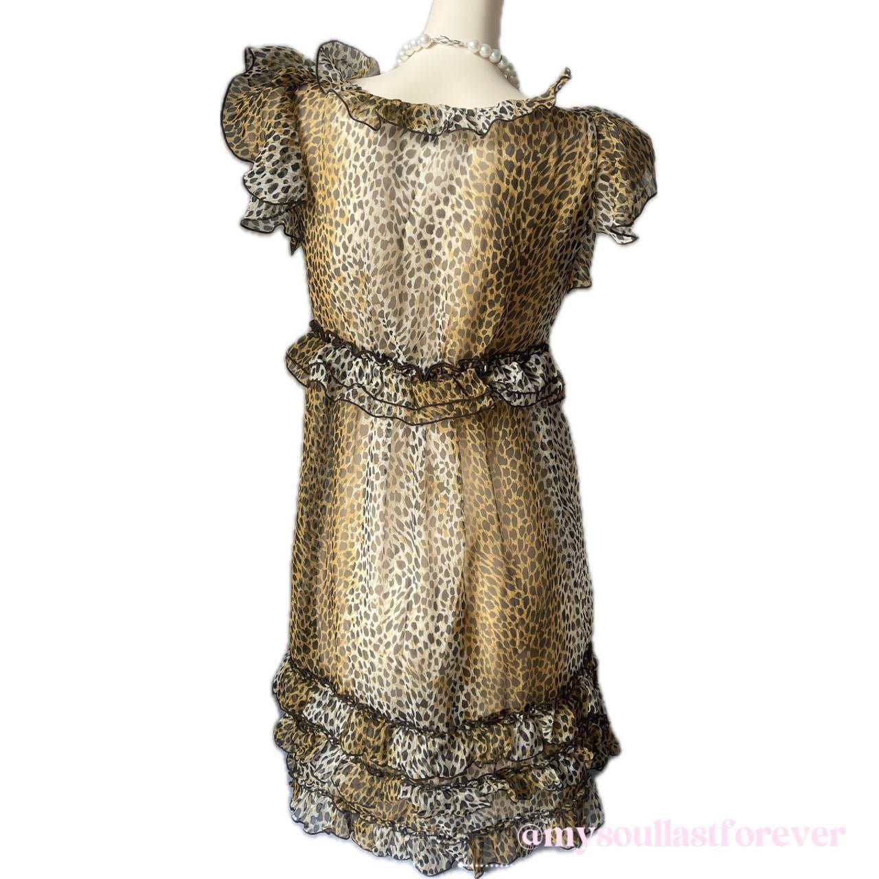 Vintage Baby F.O.X very rare leopard print see through ruffle dress - Mysoullastforever