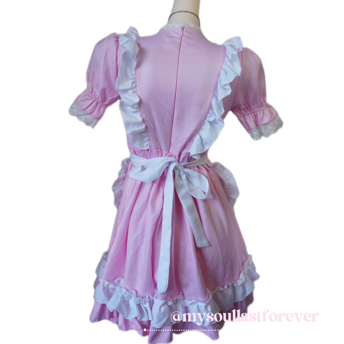 Independent designer brand hellokitty patch maid style lolita op dress - Mysoullastforever