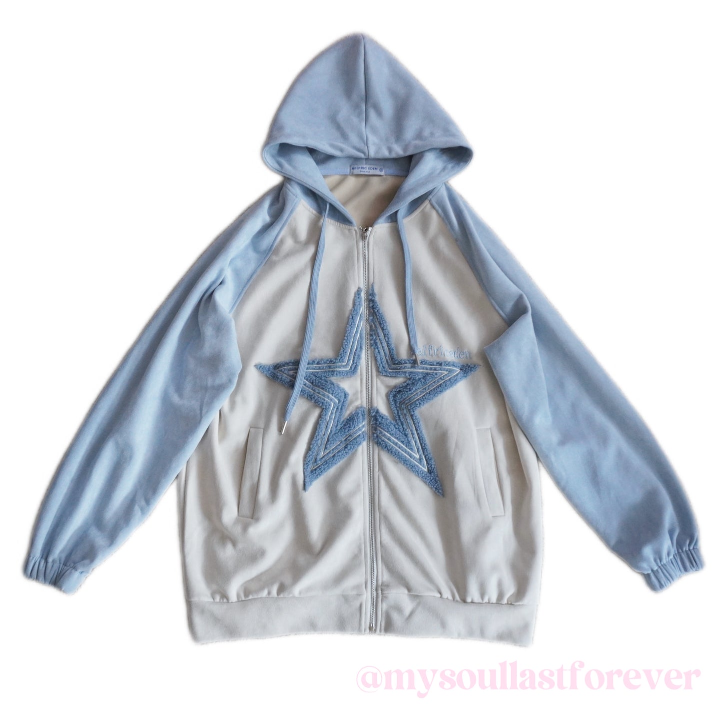 Independent designer brand Elfric Eden embroidered star design oversized jacket - Mysoullastforever