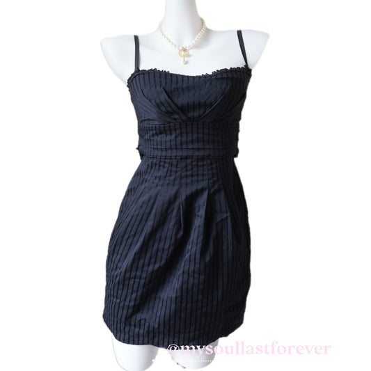 Vintage Me Jane himekaji aesthetic striped bow cami dress - Mysoullastforever