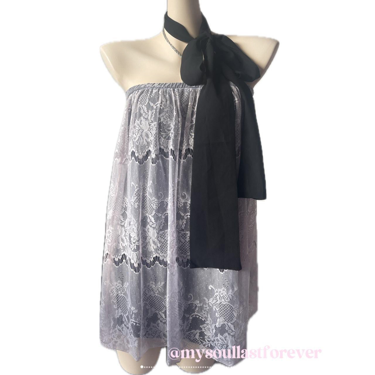 Vintage Glamorous Jane super rare gyaru fashion lace detailing off the shoulder dress - Mysoullastforever