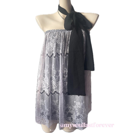 Vintage Glamorous Jane super rare gyaru fashion lace detailing off the shoulder dress - Mysoullastforever