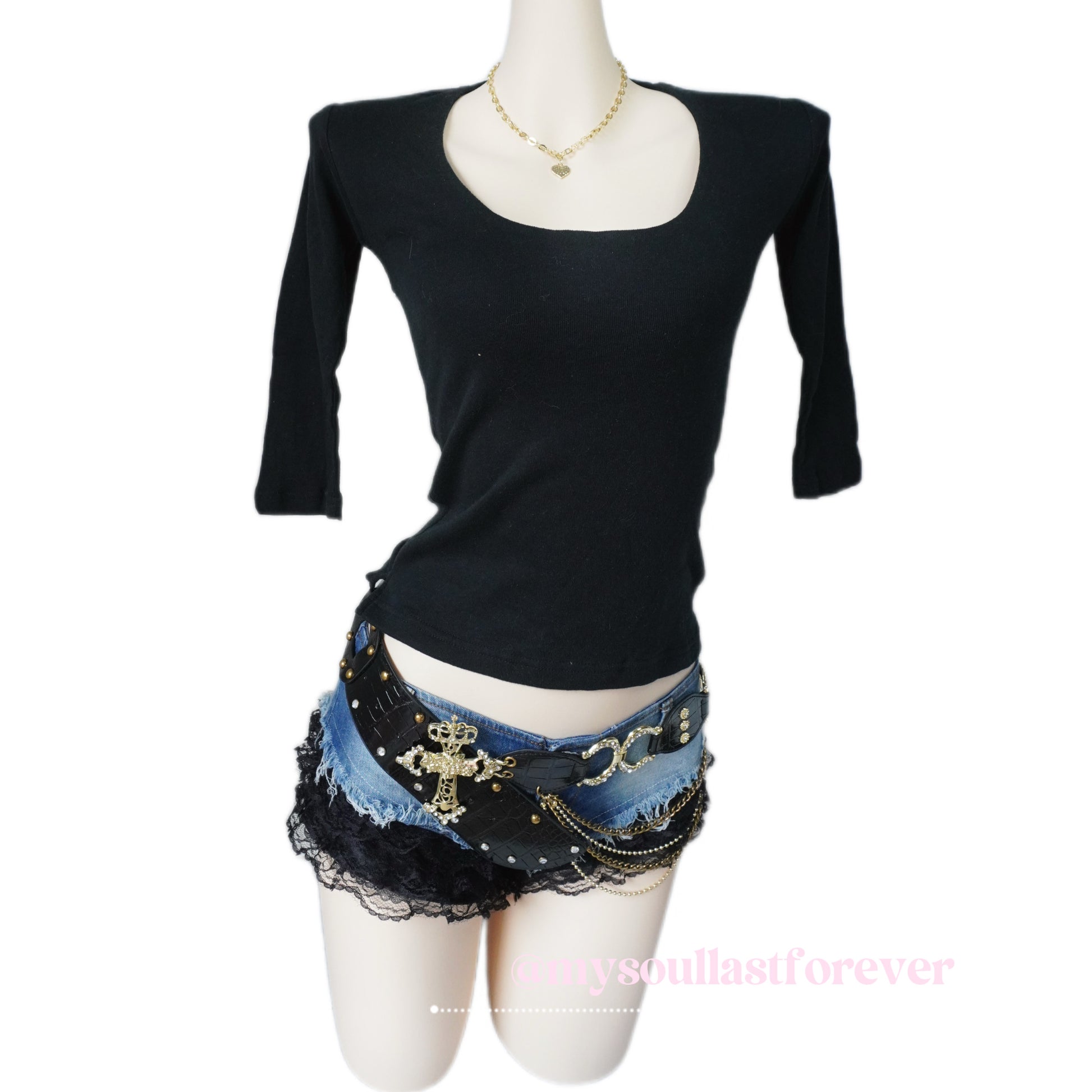 Lazy Daisy shoujucore back cut out cropped top - Mysoullastforever