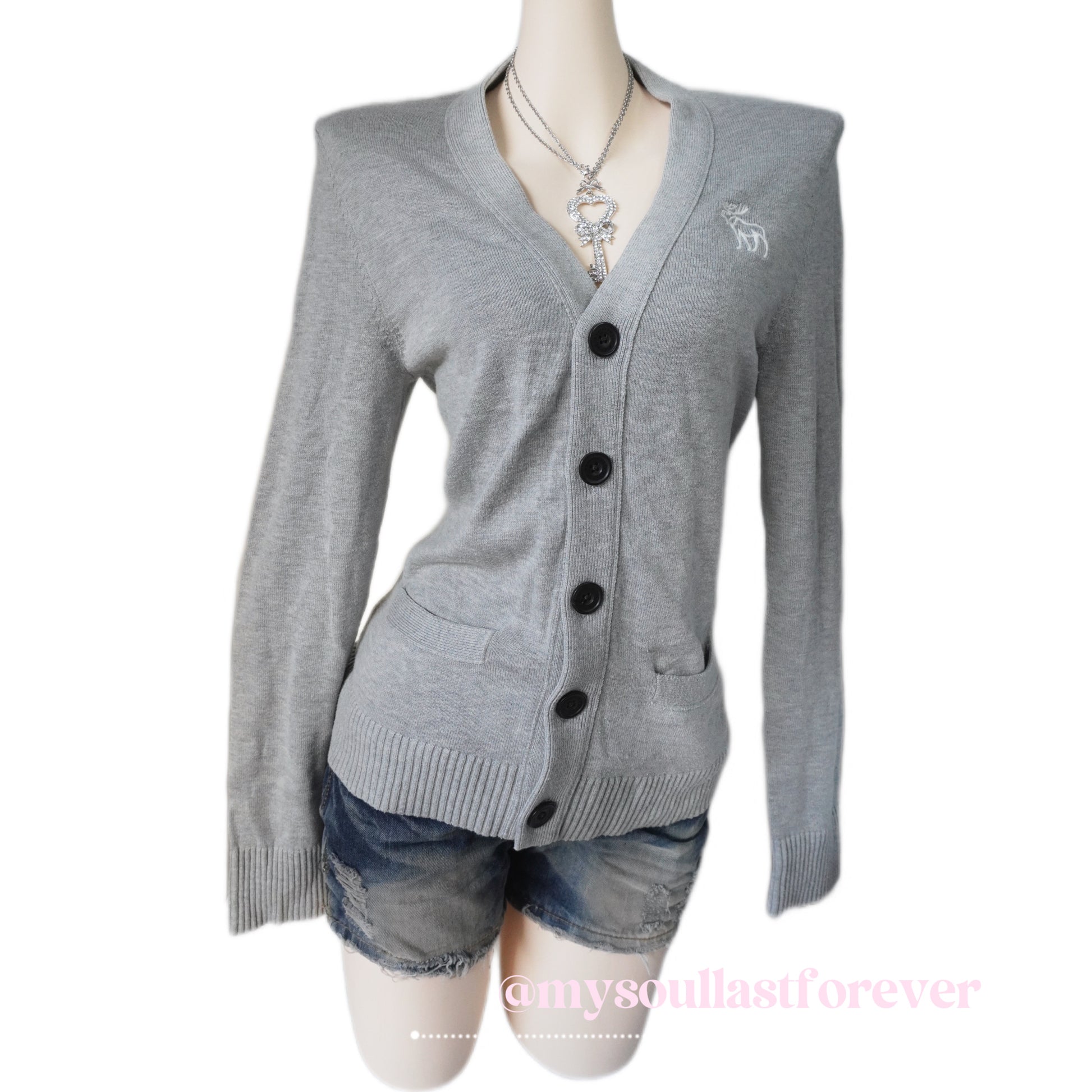 Vintage Abercrombie & Fitch archive aesthetic knit button up knit cardigan - Mysoullastforever