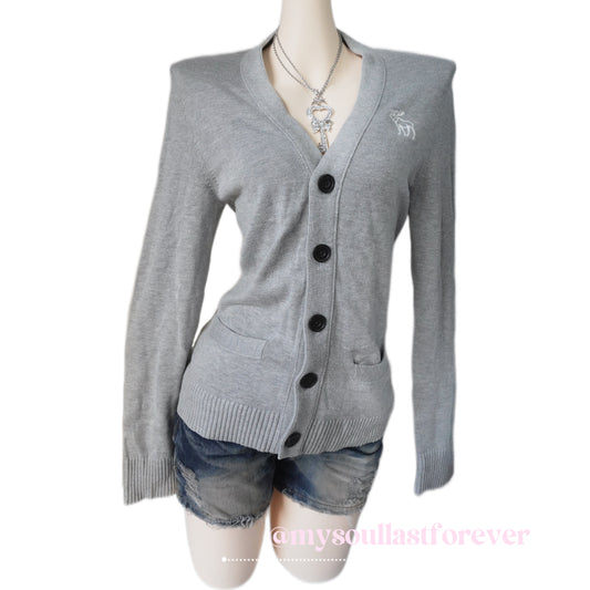 Vintage Abercrombie & Fitch archive aesthetic knit button up knit cardigan - Mysoullastforever