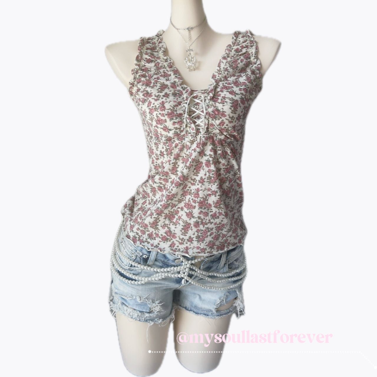 Vintage Drea my Minx shouju floral tank top - Mysoullastforever