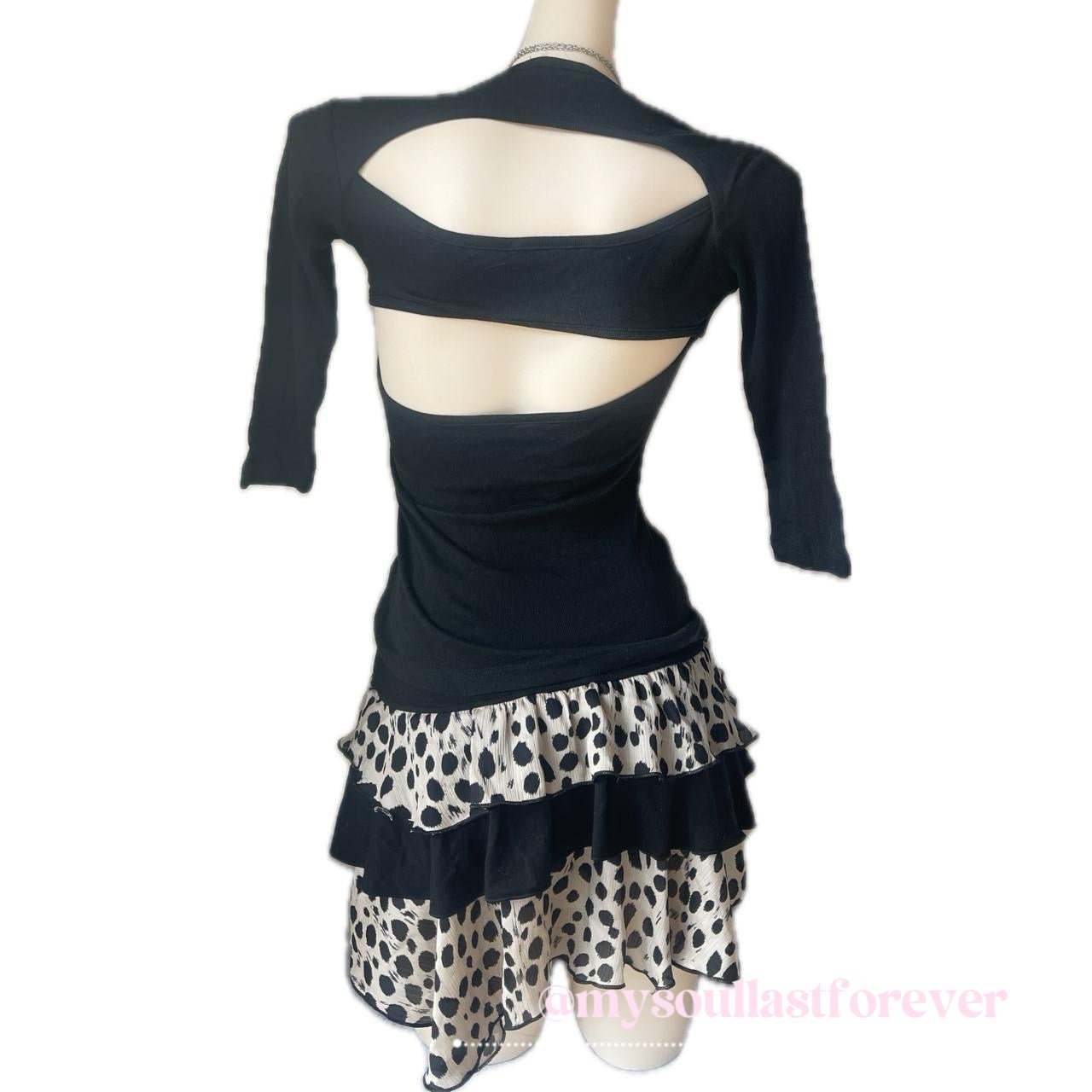 Vintage Bezel gyaru aesthetic two piece leopard print mini skirt - Mysoullastforever