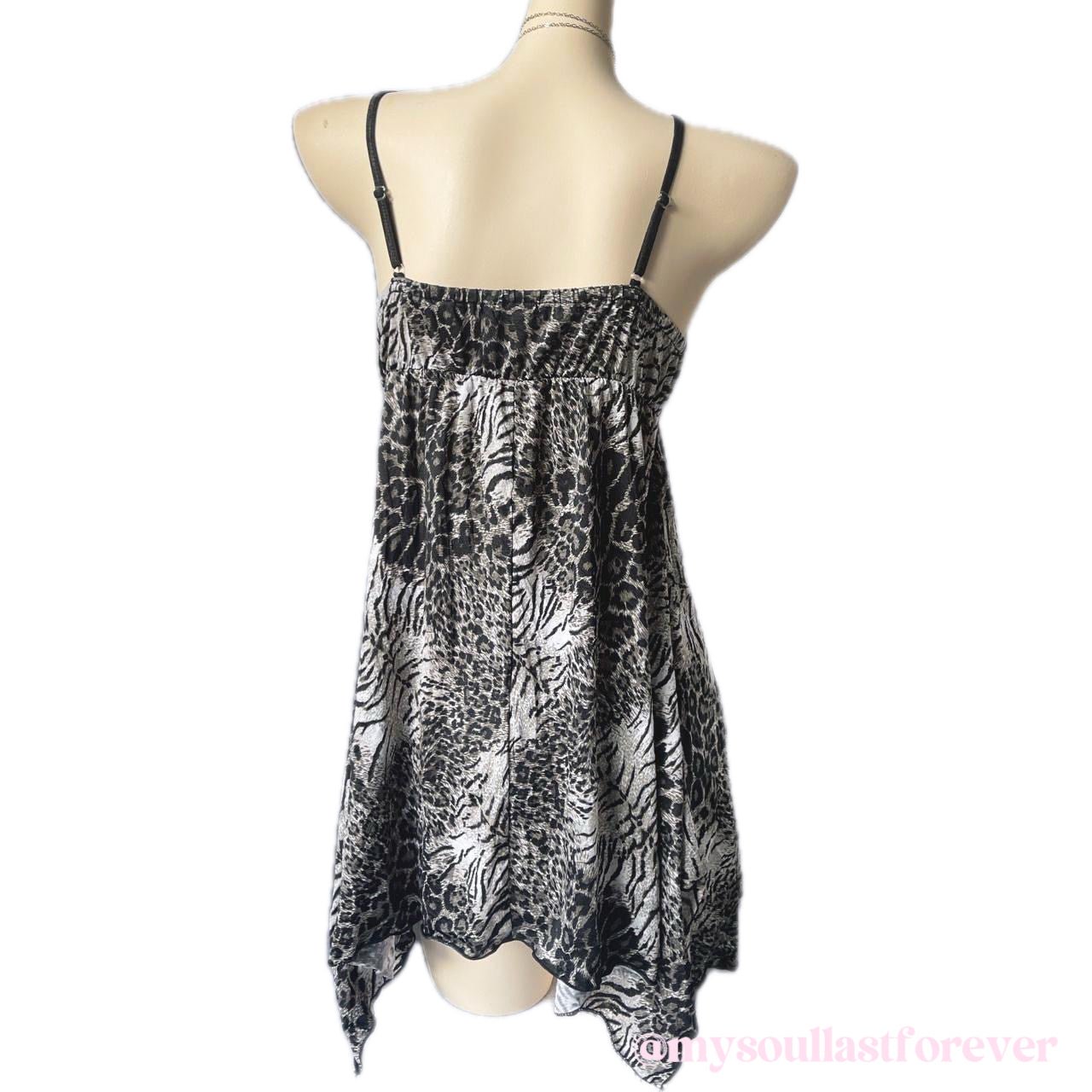 Vintage Healthy Karen leopard print babydoll cami dress - Mysoullastforever