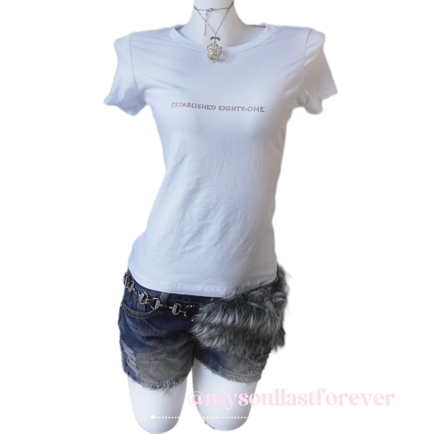 Vintage Guess archive aesthetic rhinestone cropped top - Mysoullastforever