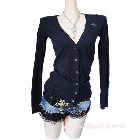 Vintage Abercrombie & Fitch twilight core knit button up knit cardigan - Mysoullastforever