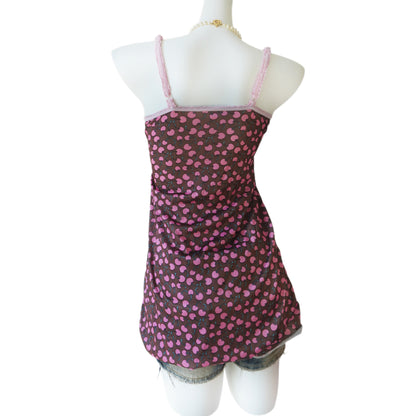 Vintage himegyaru aesthetic cherry print babydoll dress - Mysoullastforever