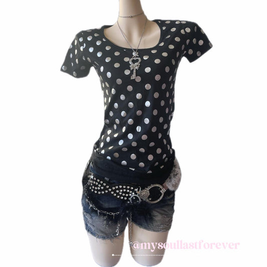 Lazy Daisy super rare 2000s aesthetic polka dot top - Mysoullastforever