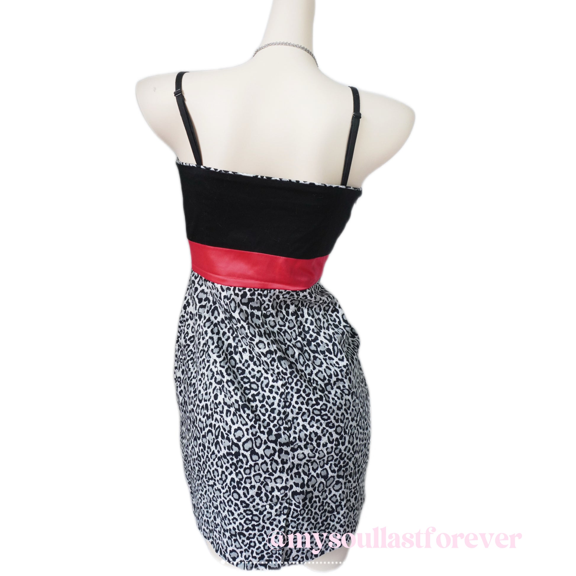 Vintage Vero Moda gyaru agejo leopard print babydoll cami dress with bow details - Mysoullastforever