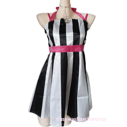 Vintage Peacherrys gyaru aesthetic piano print mcbling babydoll dress - Mysoullastforever