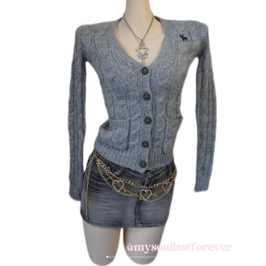 Vintage Abercrombie& Fitch twilightcore knit long sleeve cardigans - Mysoullastforever