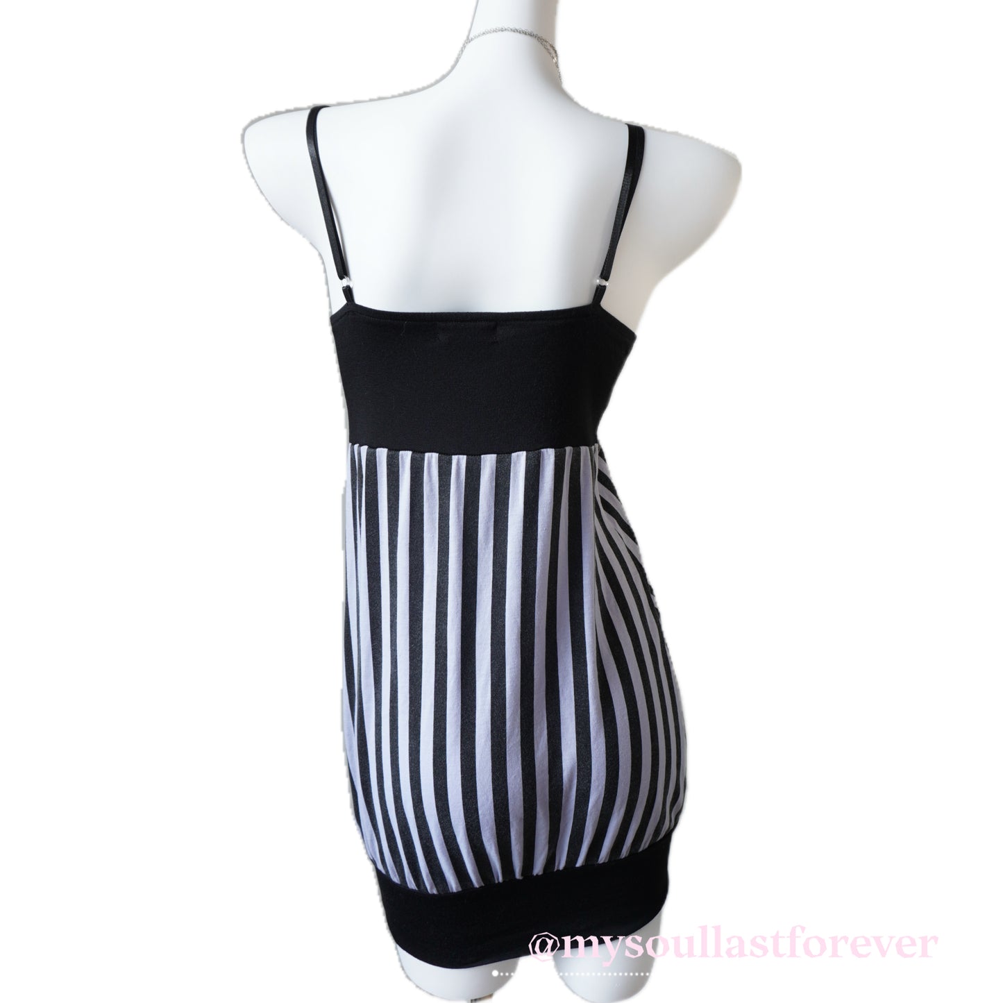 Vintage L.O.L gyaru aesthetic ruffle striped babydoll dress - Mysoullastforever