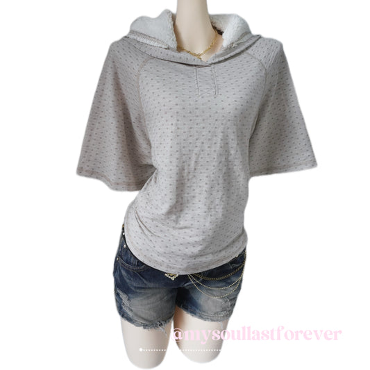 Vintage Love to Lounge polka dot shouju core hooded top - Mysoullastforever