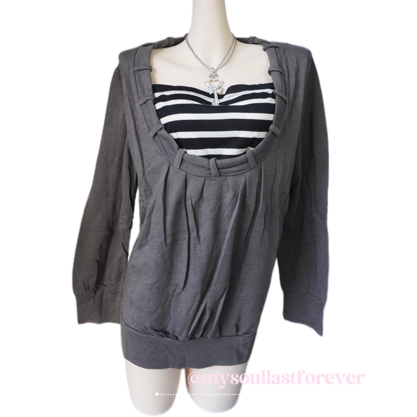 Vintage Chenyeku archive aesthetic ruffle stripe dress - Mysoullastforever