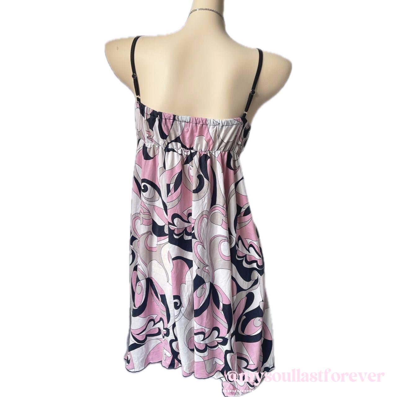 Vintage FJER adorable very rare geometry print babydoll cami dress - Mysoullastforever