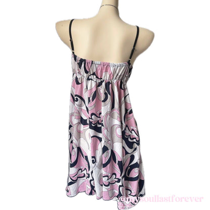 Vintage FJER adorable very rare geometry print babydoll cami dress - Mysoullastforever