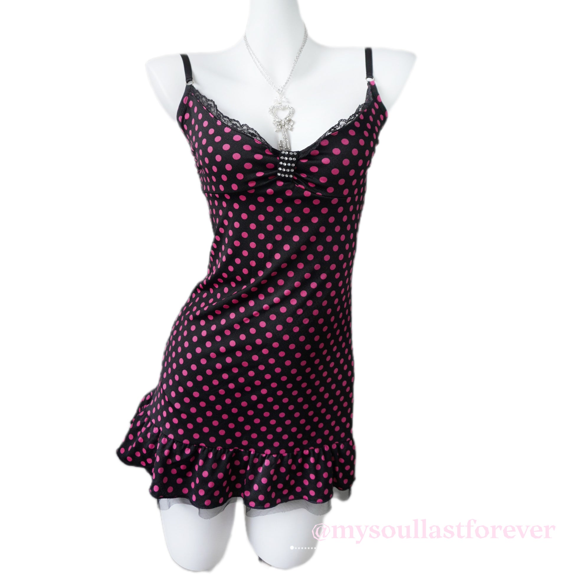Vintage Cecil Mcbee agejo polka dot cami dress - Mysoullastforever