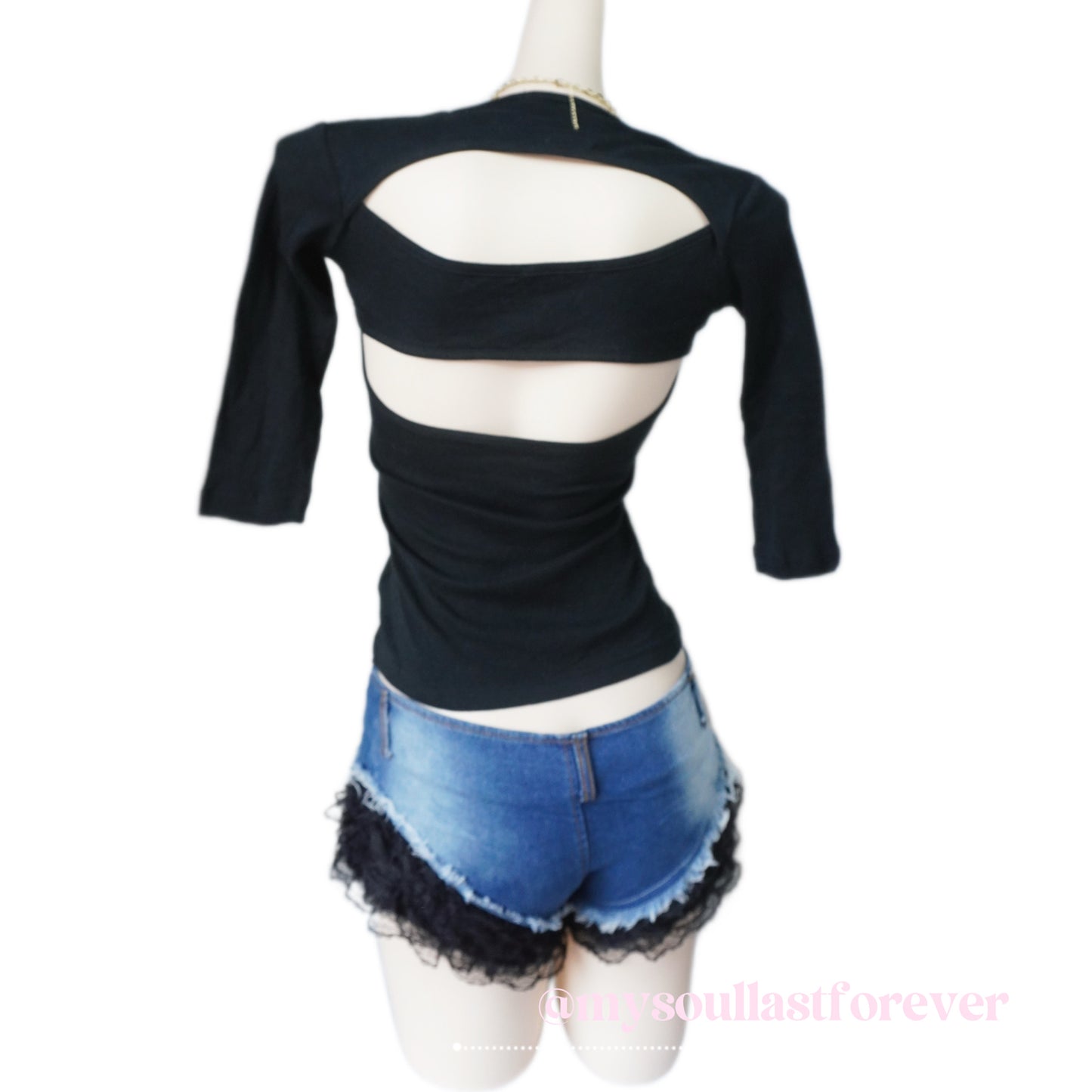 Lazy Daisy shoujucore back cut out cropped top - Mysoullastforever