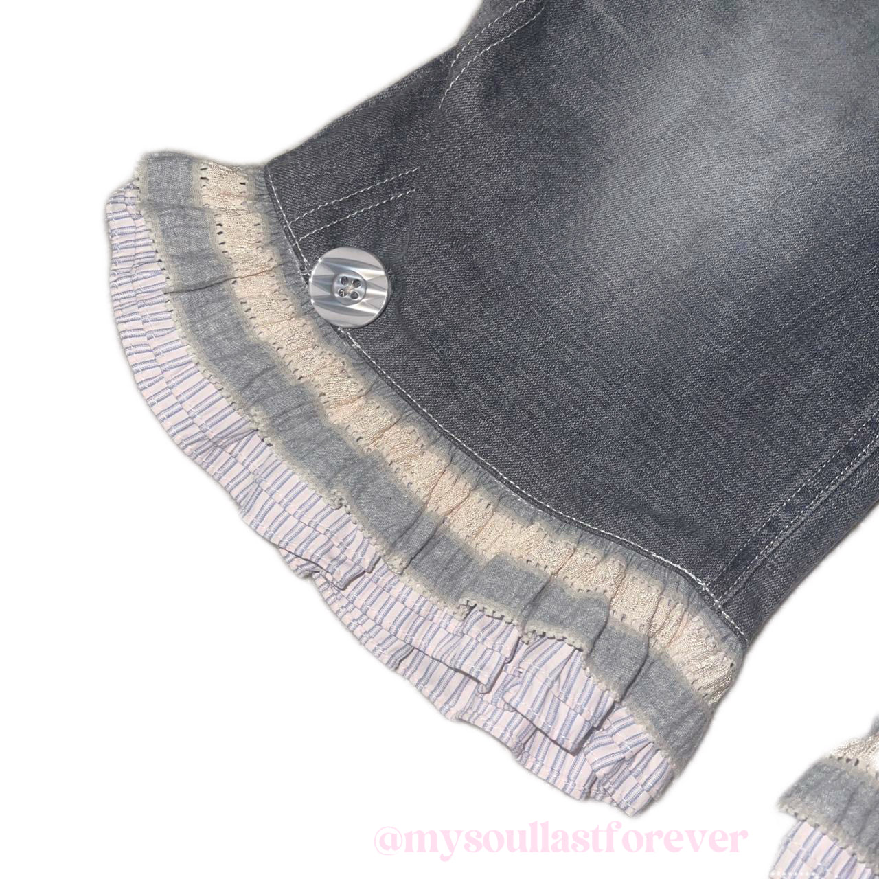 SassyLove shouju girl fashion frill ruffled jort - Mysoullastforever