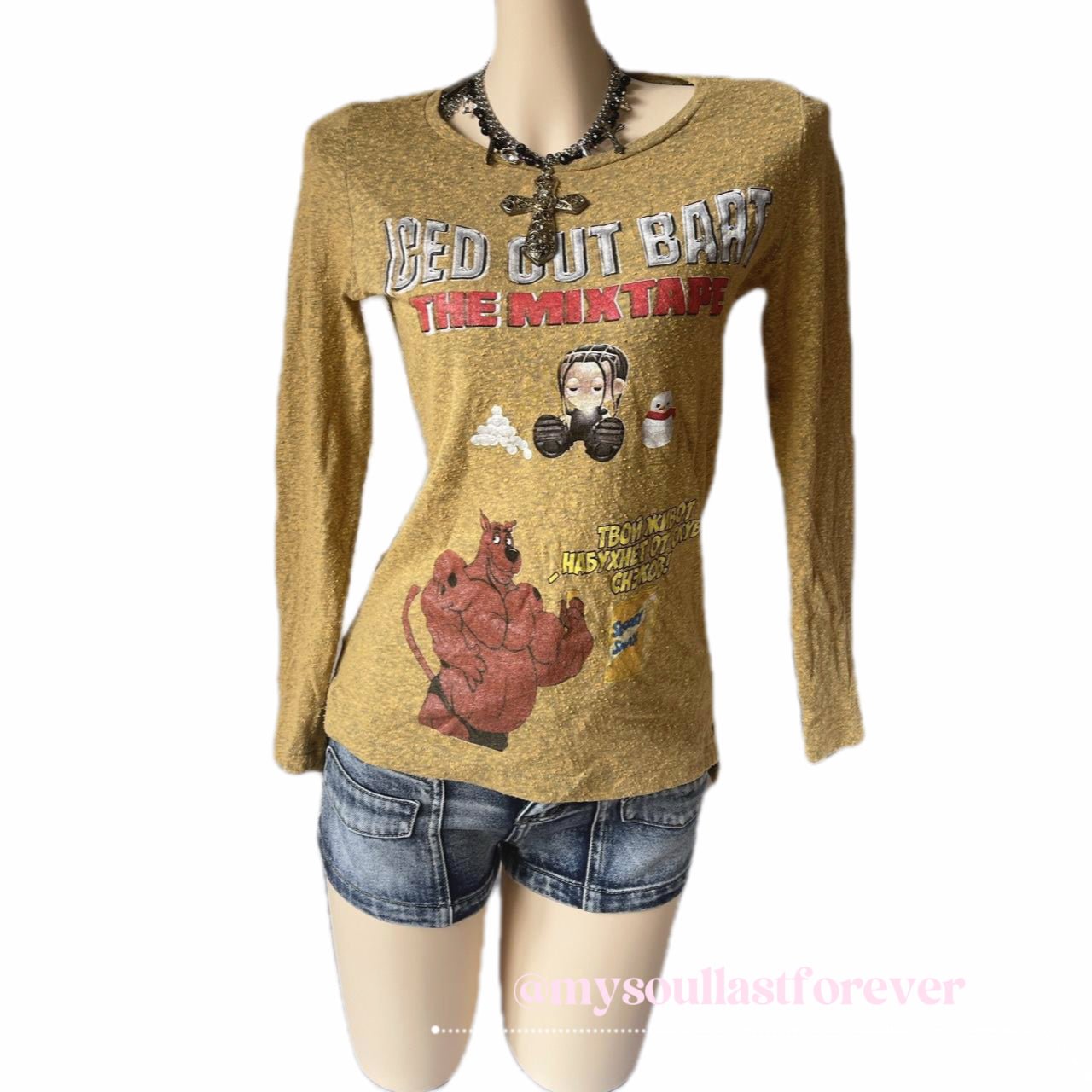 Independent designer brand Texevasion graphics long sleeve top - Mysoullastforever