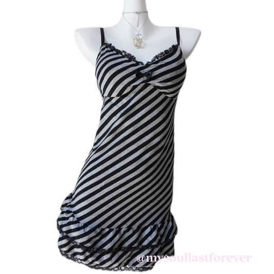 Vintage Cecil Mcbee stripe ruffled cami dress - Mysoullastforever