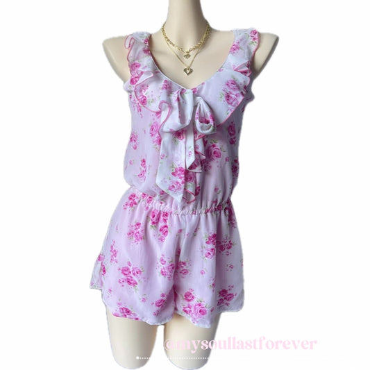 Vintage MA*RS Sugar Gloss himekaji super rare flora print bodysuit - Mysoullastforever