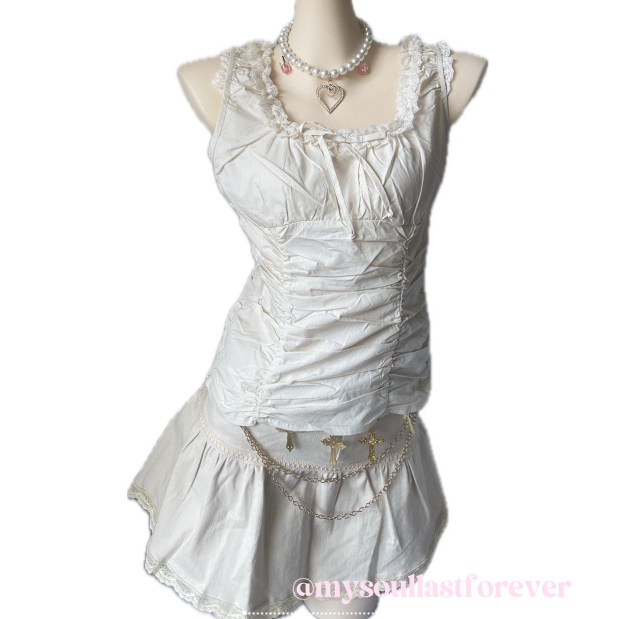 Strike a pose independent designer brand fairycore ruffled tank top - Mysoullastforever