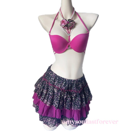 Vintage Algonquins shouju floral tutu mini skirt - Mysoullastforever